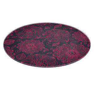 Tabla De Cortar Estampado de flores 8