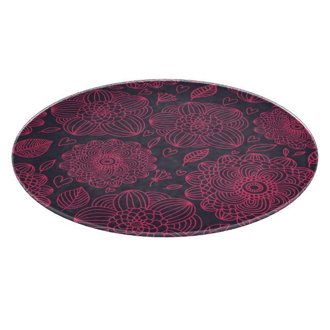 Tabla De Cortar Estampado de flores 8 (Borde)