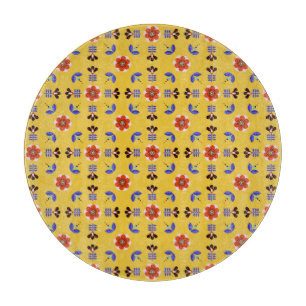 Tabla De Cortar Estampado de flores geométrico del estilo
