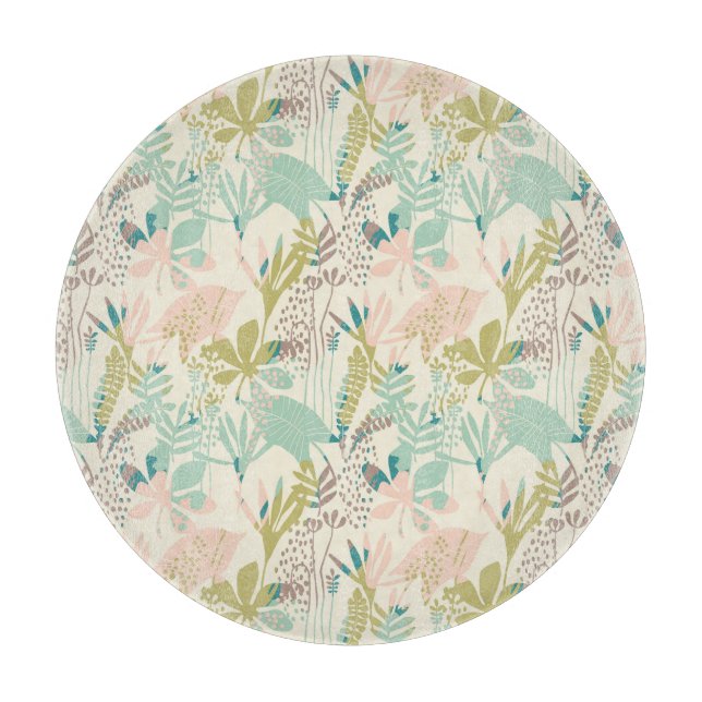 Tabla De Cortar Estampado de flores moderno (Anverso)
