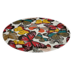 Tabla De Cortar Estampado de flores retro 2