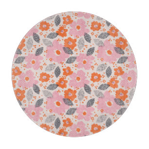 Tabla De Cortar Estampado de flores retro lindo