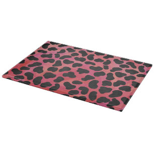 Tabla De Cortar Estampado negro y rojo dálmata