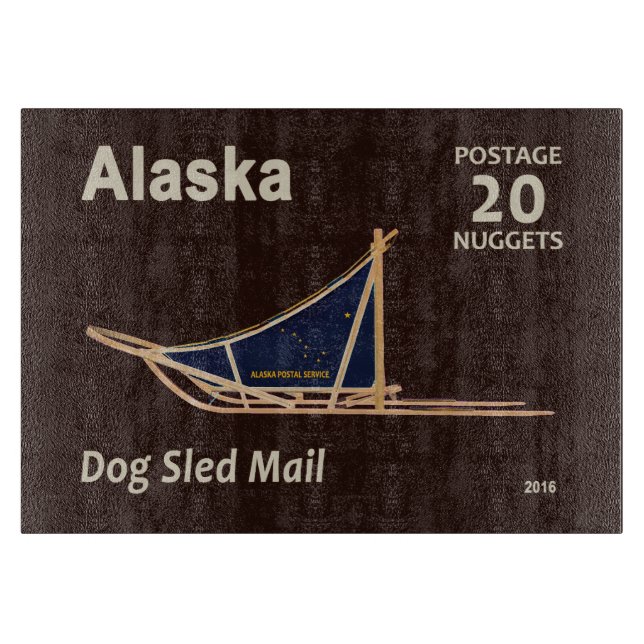 Tabla De Cortar Estampilla de correo de alaska (Anverso)
