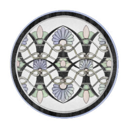 Tabla De Cortar Estanques Art Nouveau Pastel, Lilies y Arcos Negro