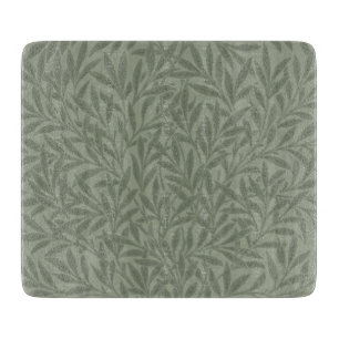 Tabla De Cortar Estilo Antiguo Verde Salvia de Patrón de Sauce de