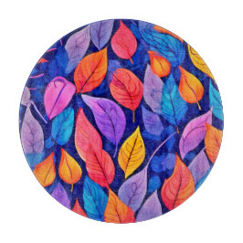 Tabla De Cortar Estilo burdel: Vibrantes patrones de hojas