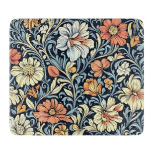 Tabla De Cortar estilo floral de William Morris con patrón de acan