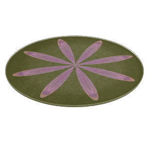 Tabla De Cortar Estrella rosa Flor Kaleidoscope Mandala