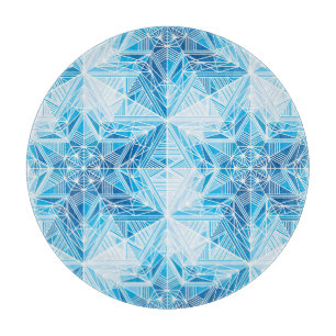 Tabla De Cortar Estrellas Congeladas, Patrón De Copos De Nieve Sin