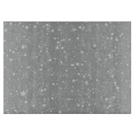 Tabla De Cortar Estrellas Purpurinas4 - Plata