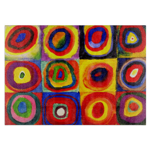 Tabla De Cortar Estudio de color de Kandinsky Cuadrados Círculos A