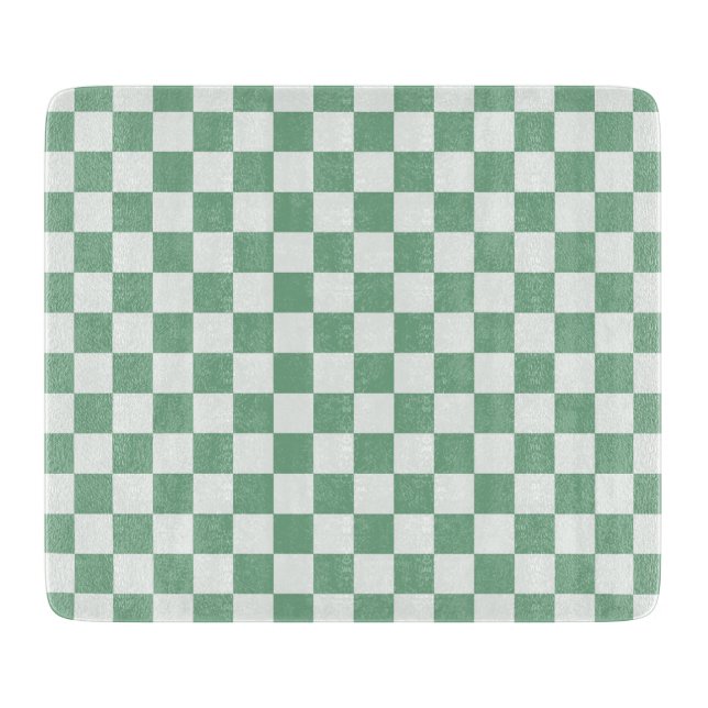 Tabla De Cortar Eucalyptus mist checkerboard pattern (Anverso)