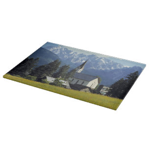 Tabla De Cortar Europa, Austria, Gosau. La aguja de la iglesia