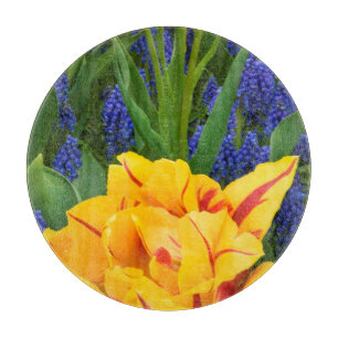 Tabla De Cortar Europa, Países Bajos, Lisse.Tulipanos