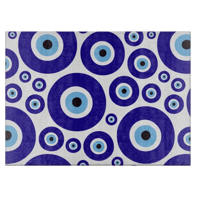 Tabla De Cortar Evil Eye Pattern, Greek Eye, Turkish Eye, Nazar (Anverso)