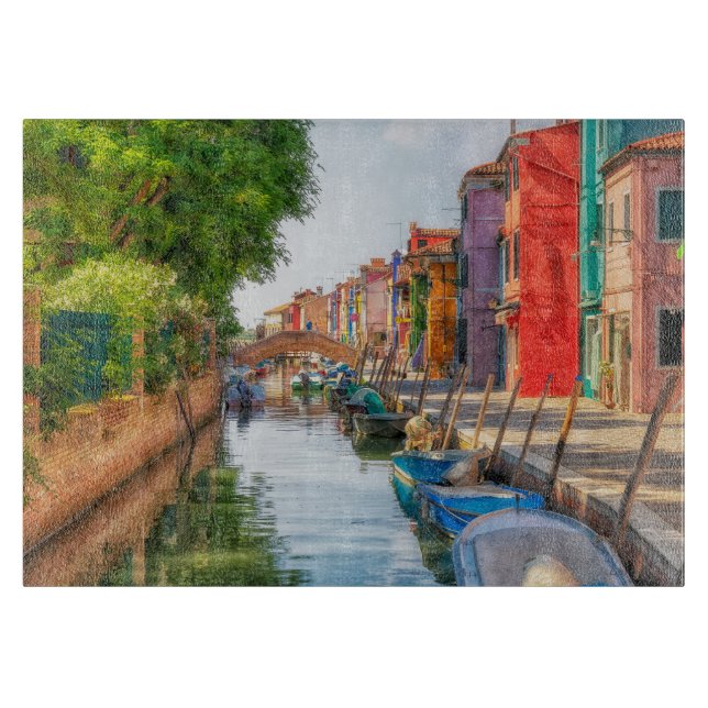 Tabla De Cortar Explora el Encanto Vibrante de Burano (Anverso)