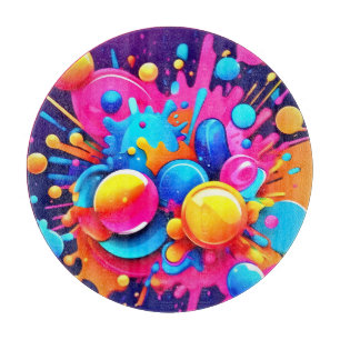 Tabla De Cortar Explosión de burbuja colorida