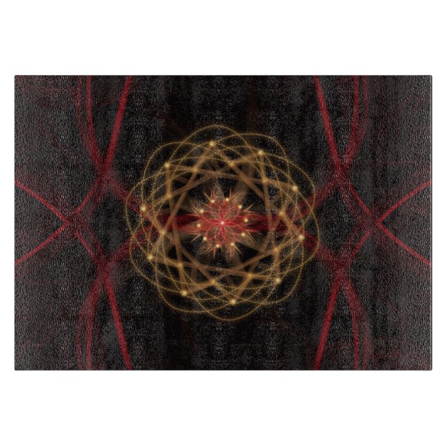 Tabla De Cortar Explosión Fractal Atómica (Anverso)
