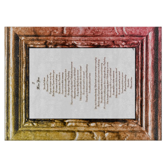 Tabla De Cortar Extrañar (Anverso)