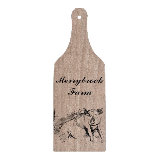 Tabla De Cortar Falso cerdo de madera decorativo personalizado del (Anverso)