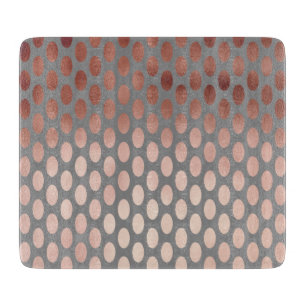 Tabla De Cortar falso modelo de lunares color de rosa elegante