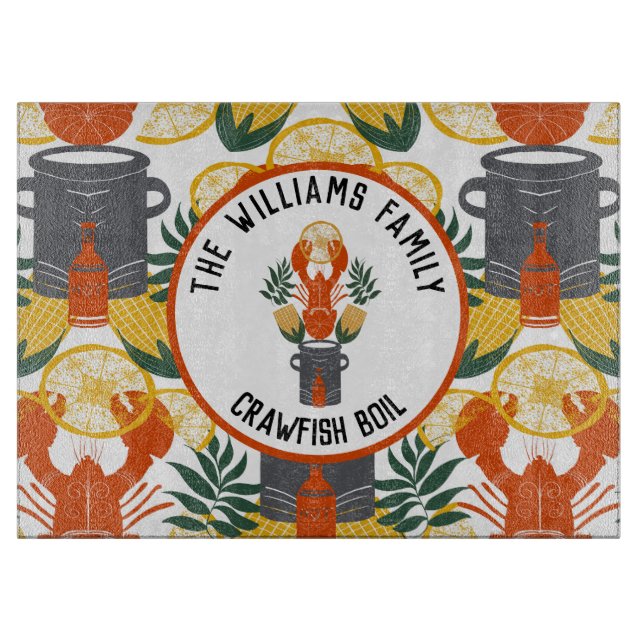 Tabla De Cortar Familia Crawfish (Anverso)
