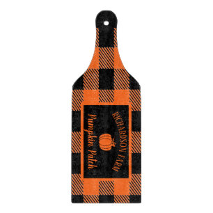 Tabla De Cortar Familia de parches de calabaza Nombre Halloween ot