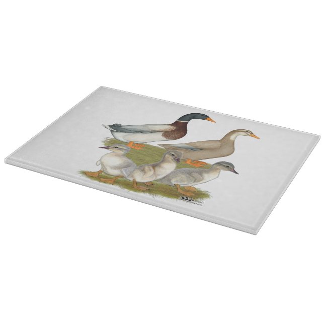 Tabla De Cortar Familia de patos de Sajonia (Borde)
