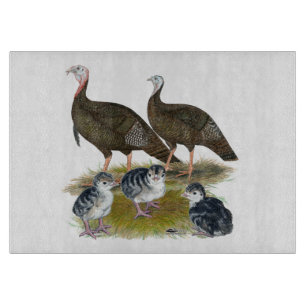 Tabla De Cortar Familia de pavos salvajes del este