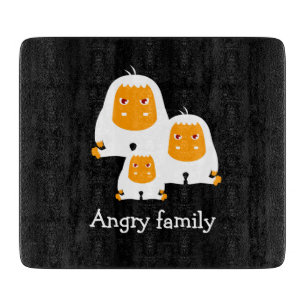 Tabla De Cortar Familia furiosa Monos diseñan T-Shirt Bath Mat