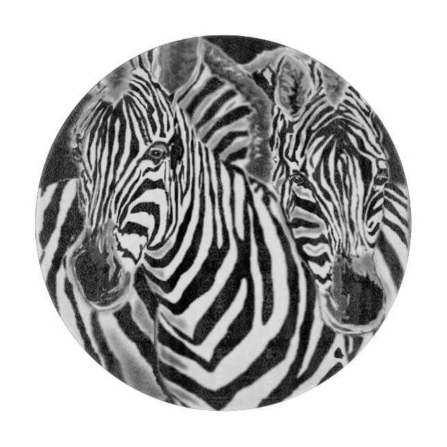 Tabla De Cortar Familia Pareja Zerbra Cutting Board (Anverso)