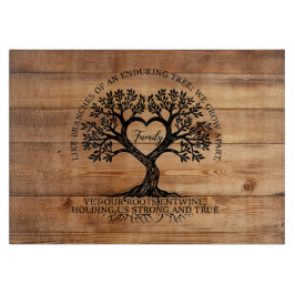 Tabla De Cortar Family Tree of Life Glass Cutting Board