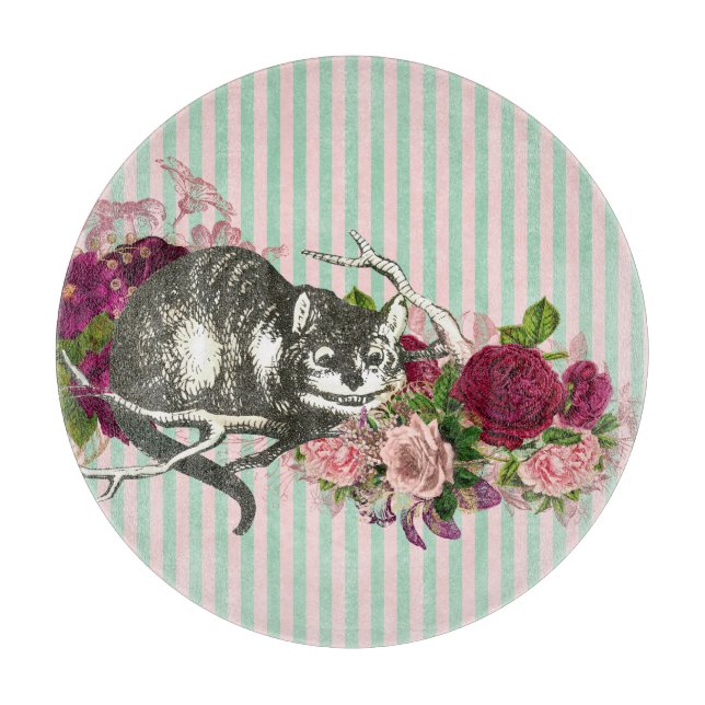 Tabla De Cortar Fancy Cheshire Cat Collage (Anverso)
