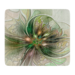 Tabla De Cortar Fantasía abstracta moderna y colorida Floral fract