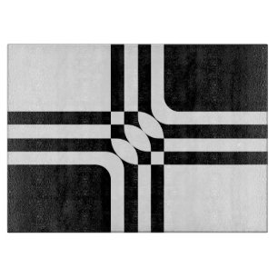 Tabla De Cortar Fantasía en blanco y negro