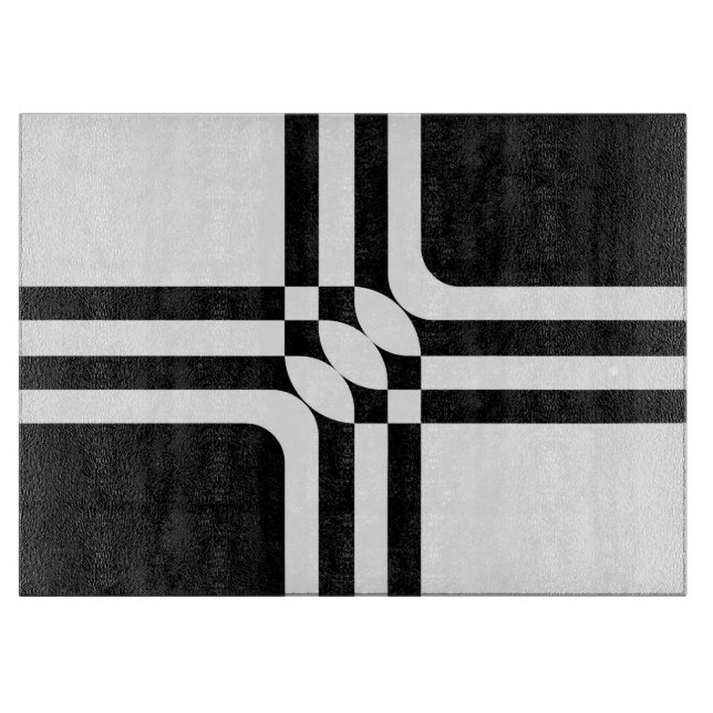 Tabla De Cortar Fantasía en blanco y negro (Anverso)