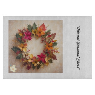 Tabla De Cortar "Fantasía floral festiva"