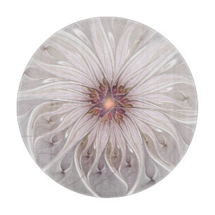 Tabla De Cortar Fantasía floral, resumen Flor pastel moderna