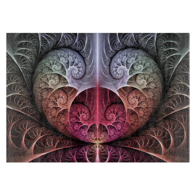 Tabla De Cortar Fantasía irreal abstracta arte fractal (Anverso)