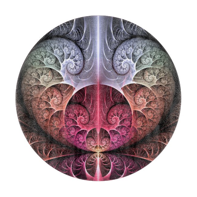 Tabla De Cortar Fantasía irreal abstracta arte fractal (Anverso)