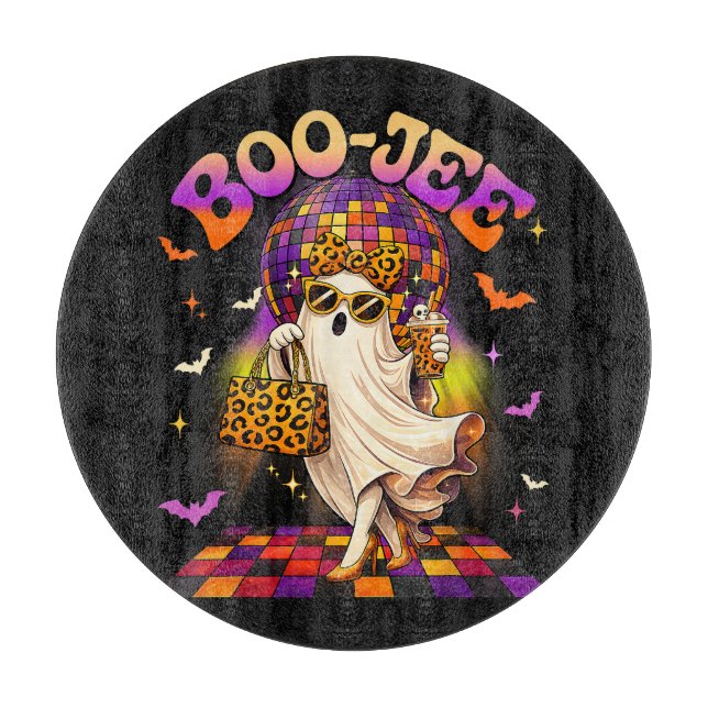 Tabla De Cortar Fantasma Boojee Halloween Boo JEE Disco (Anverso)