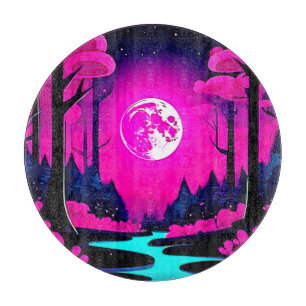 Tabla De Cortar Fantasy Moonlit Woods Art