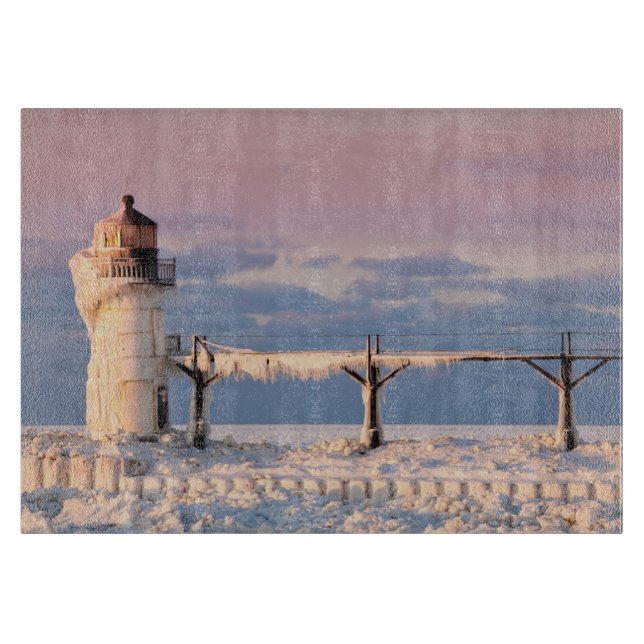 Tabla De Cortar Faros | Faro del lago Michigan (Anverso)