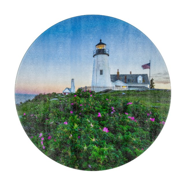 Tabla De Cortar Faros | Point Lighthouse Bristol Maine (Anverso)
