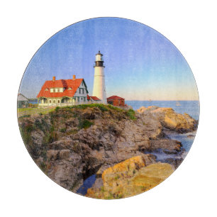 Tabla De Cortar Faros Rockport Lighthouse Maine