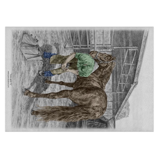 Tabla De Cortar Farrier Blacksmith Shoeing Horse (Anverso)