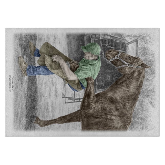 Tabla De Cortar Farrier Blacksmith Trimming Horse Hoof (Anverso)