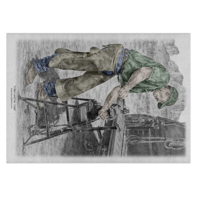 Tabla De Cortar Farrier Blacksmith Using Anvil (Anverso)