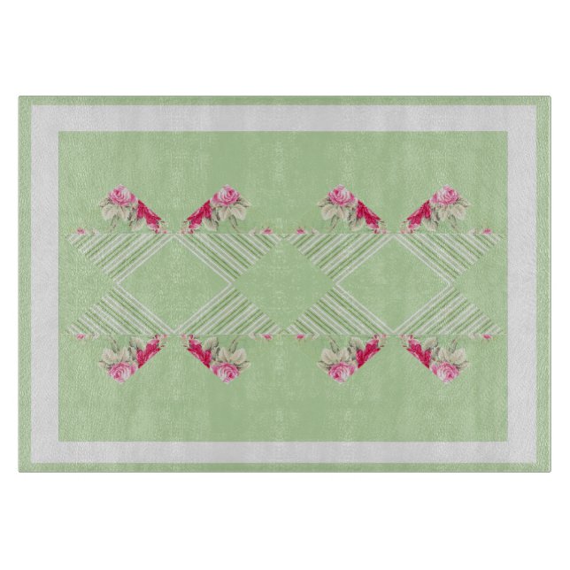 Tabla De Cortar Faux Patchwork Glass Cutting Boards (Anverso)